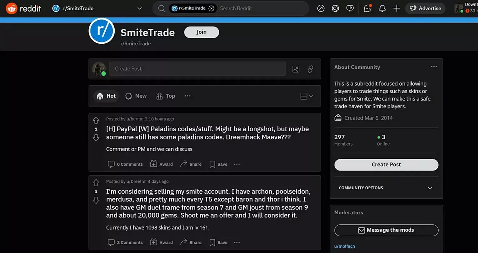 Smite Trade Reddit