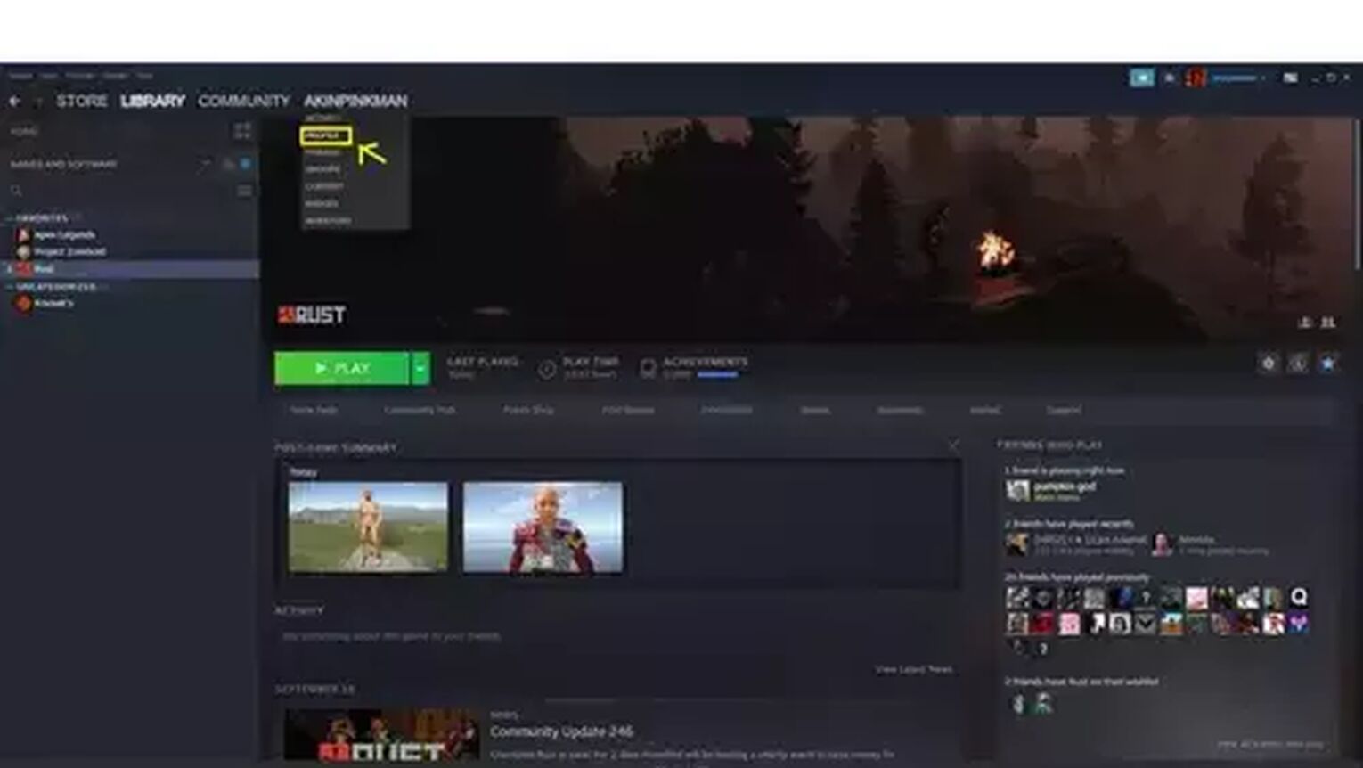 Opening your Steam client and navigating to Edit Profile Steam ID
