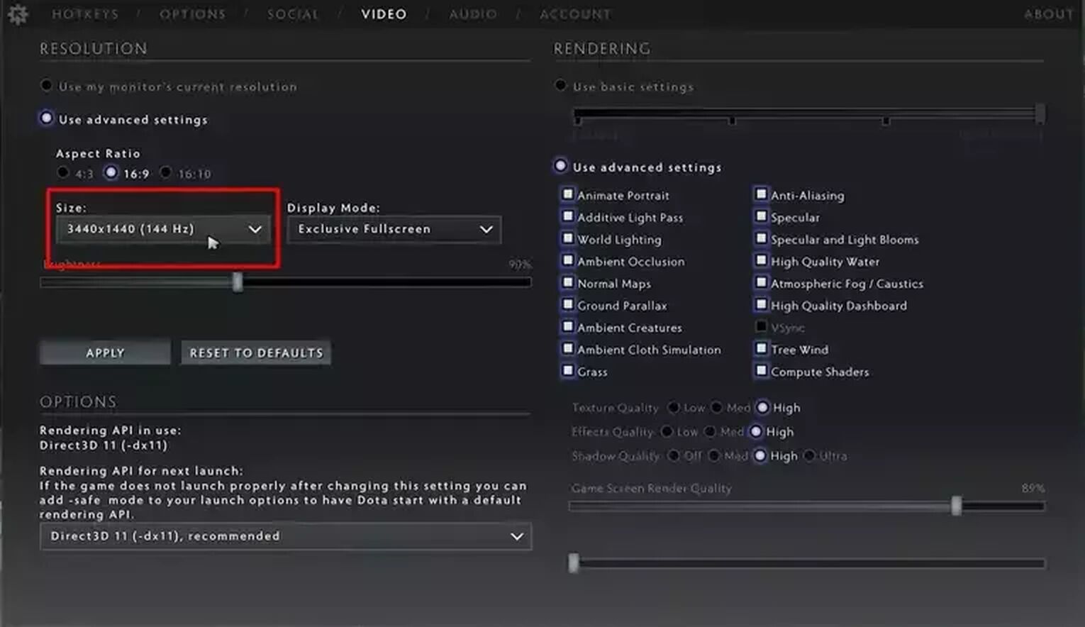 How to Enable Ultrawide Display in Dota 2