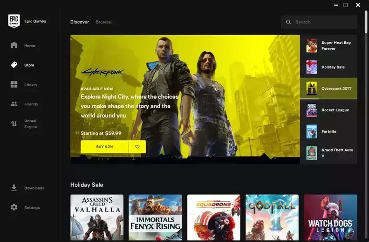 How Epic Games Launcher Looks Like