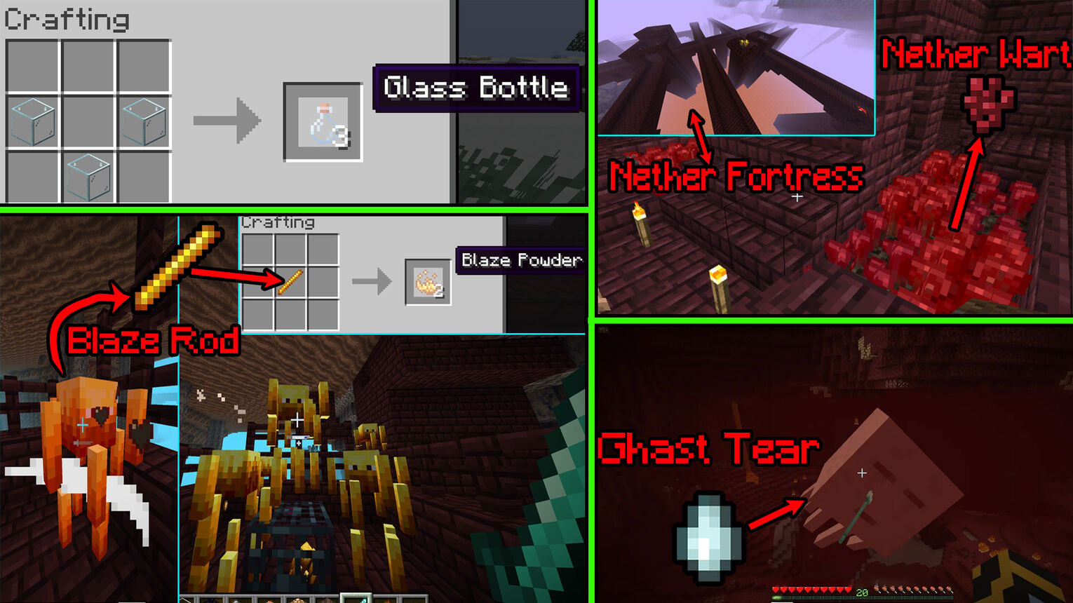 Minecraft How to Get Regeneration Potion Items