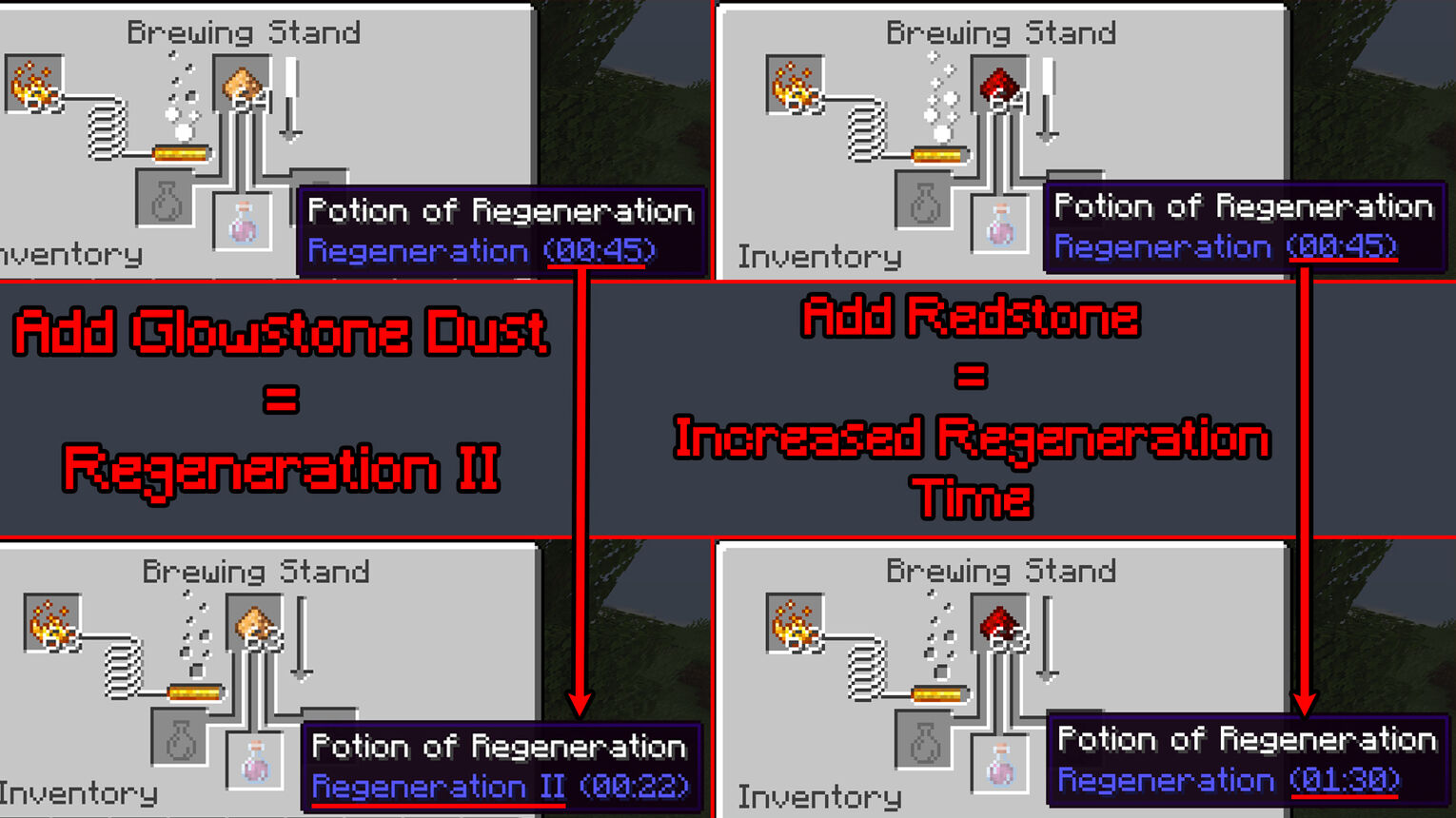 Minecraft How to Make Potion of Regeneration II and Increase Time
