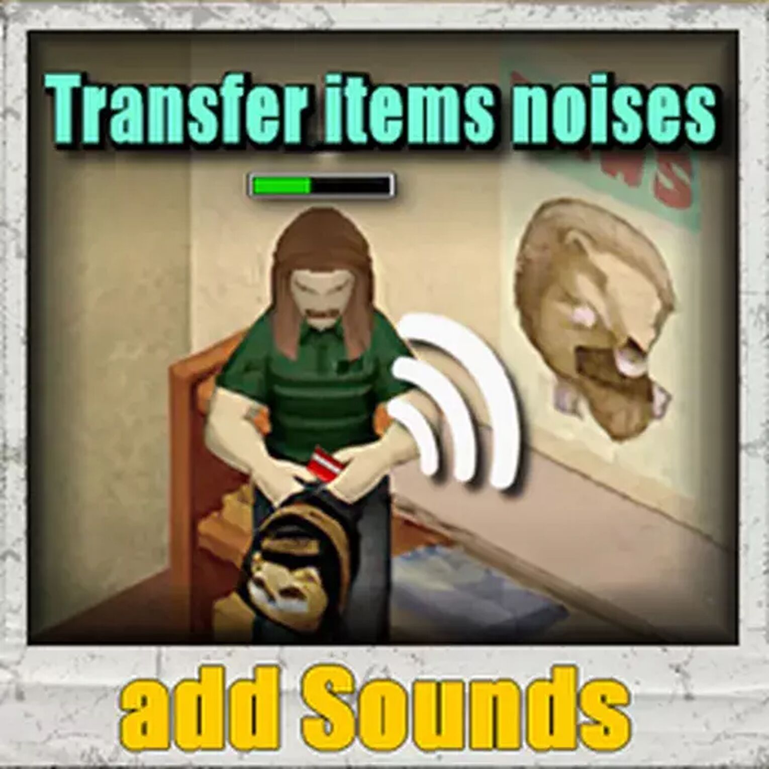 Add Sounds Effects to Items Transfer Project Zomboid Mod