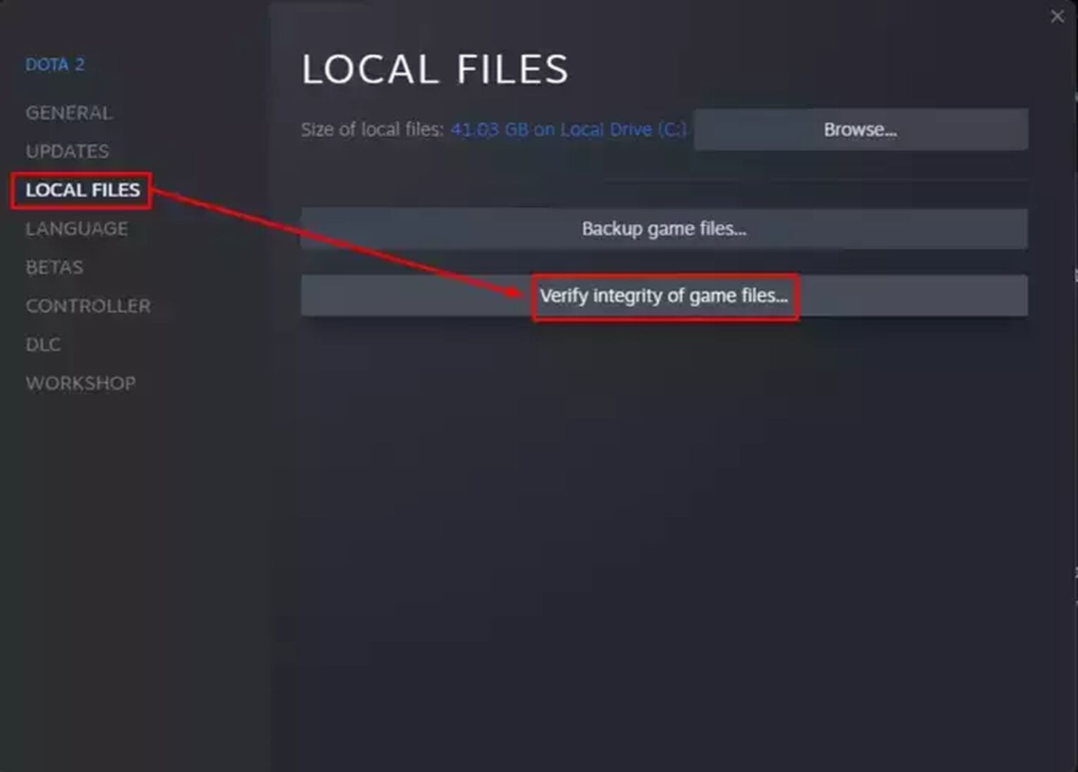 How to Verify Dota 2 Game Files to Fix Packet Loss