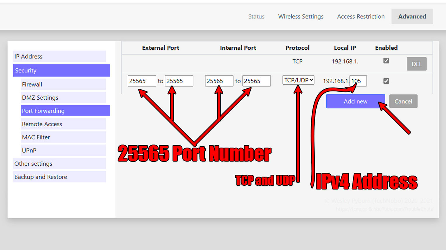 Router Port Forwarding for Minecraft Server