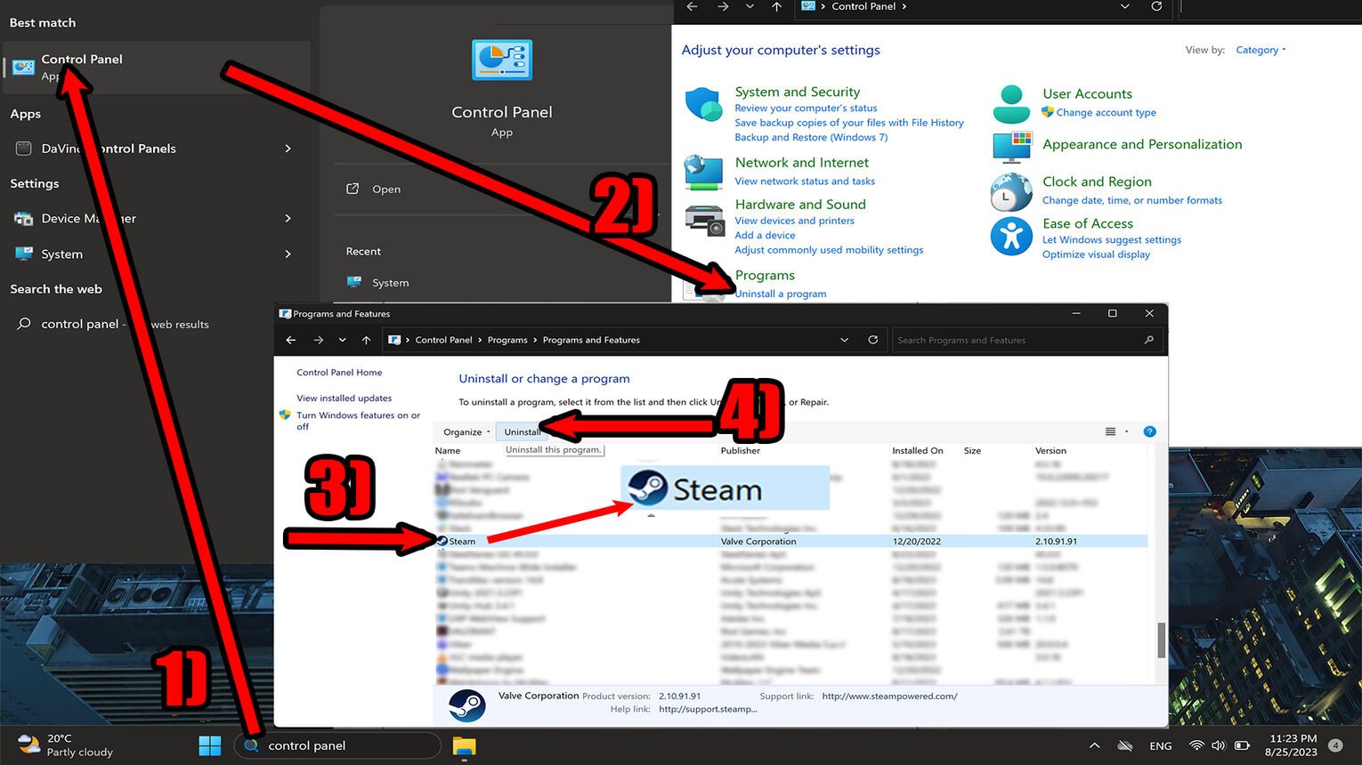 How to Uninstall Steam on Windows