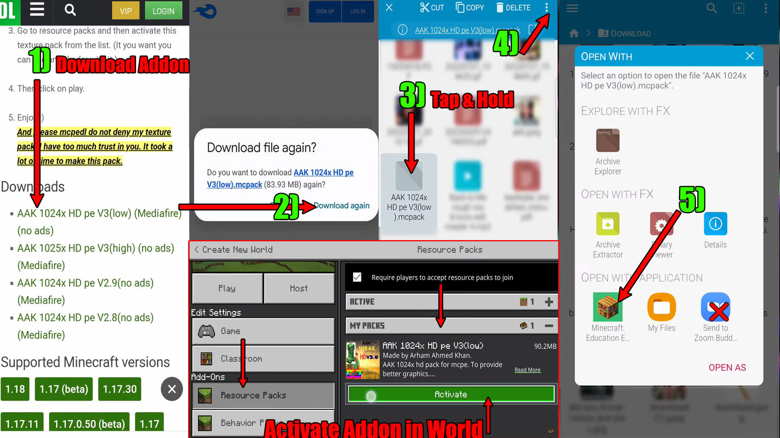 Minecraft Education Edition Android Mod Addons