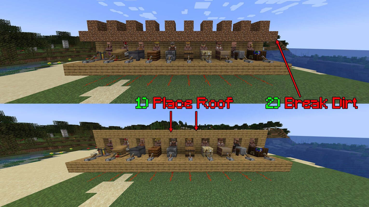 Minecraft Villager Trading Hall Build