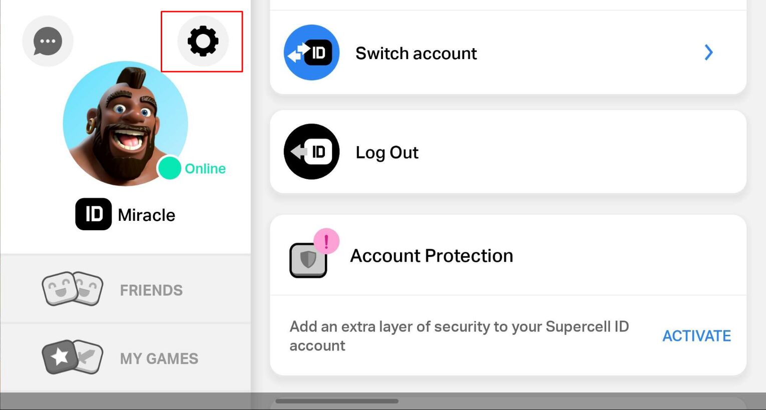 Switch Accounts Button