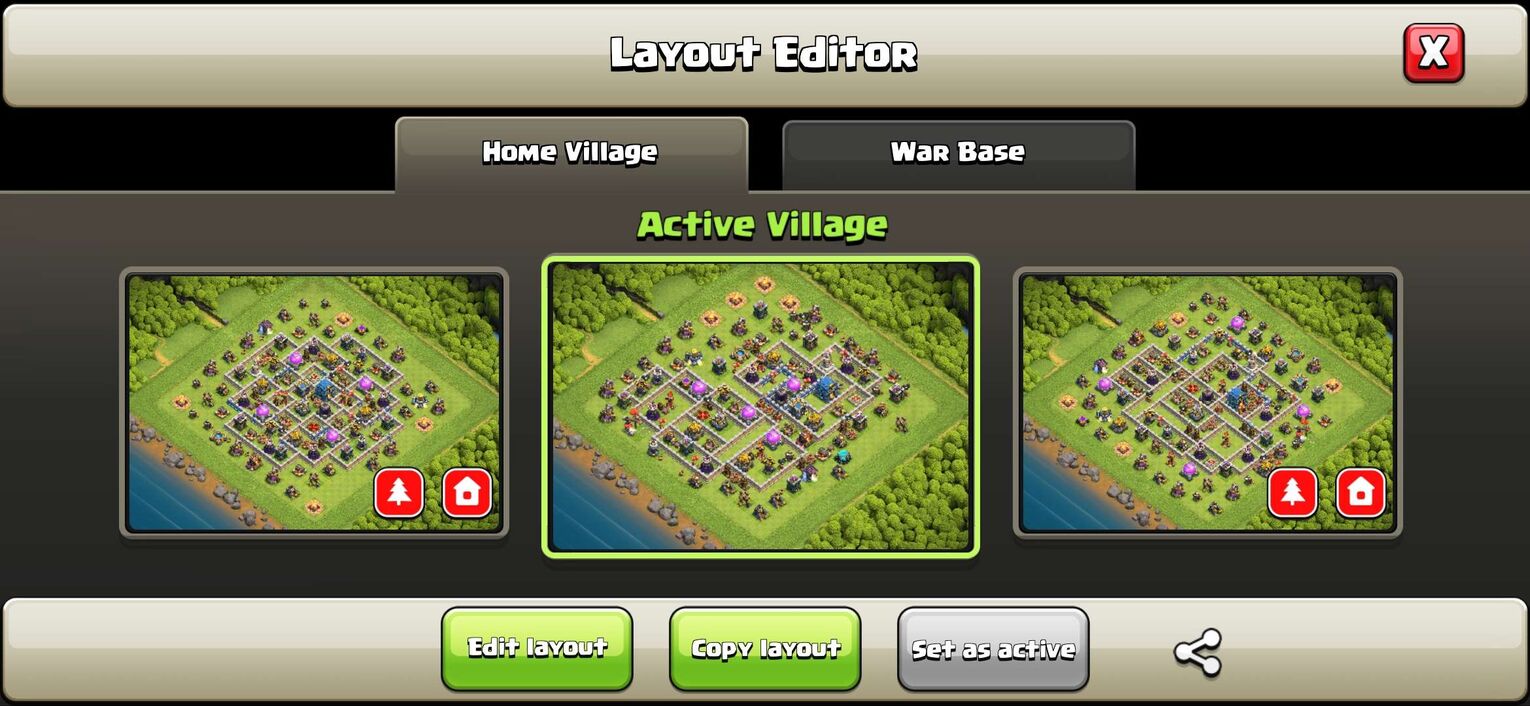 Select Which Village, Then Copy Layout