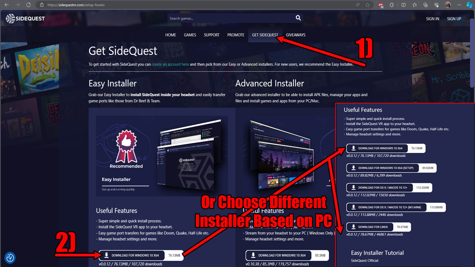 How to Download Sidequest Installer App
