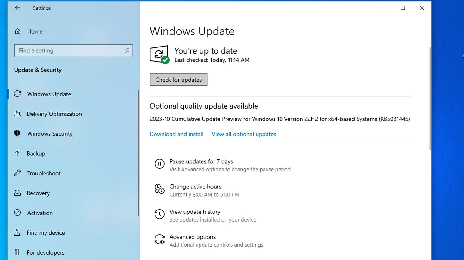 Check Updates - Windows