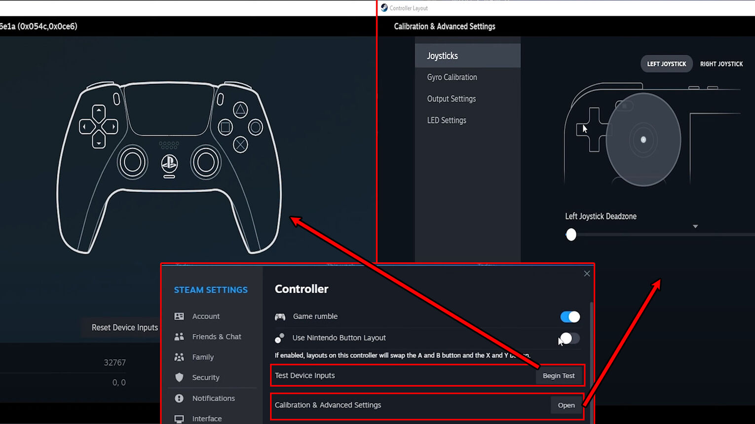 Steam How to Test PS5 Controller