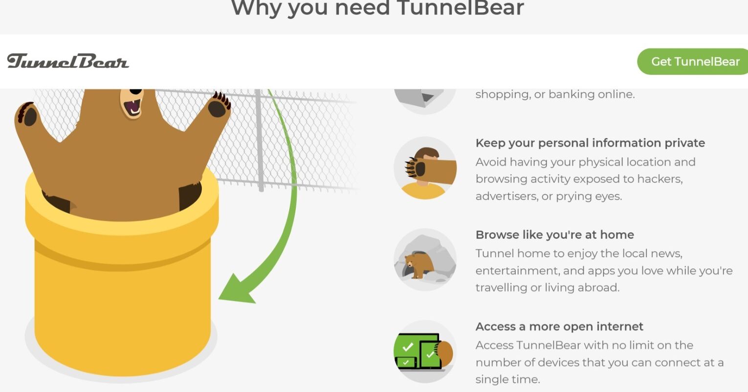 TunnelBear VPN for Fortnite