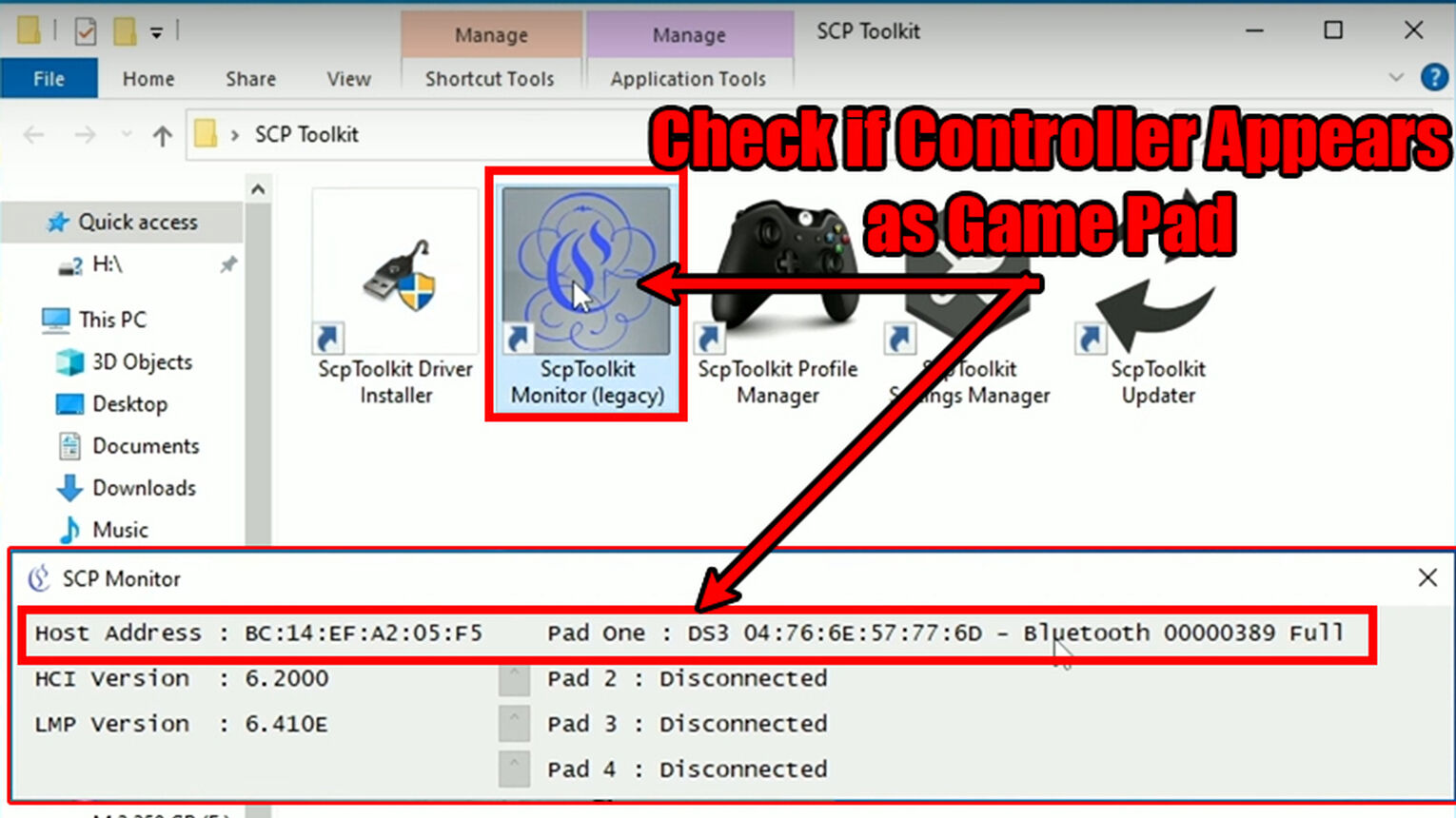 ScpToolkit Test and Check PS3 Controller
