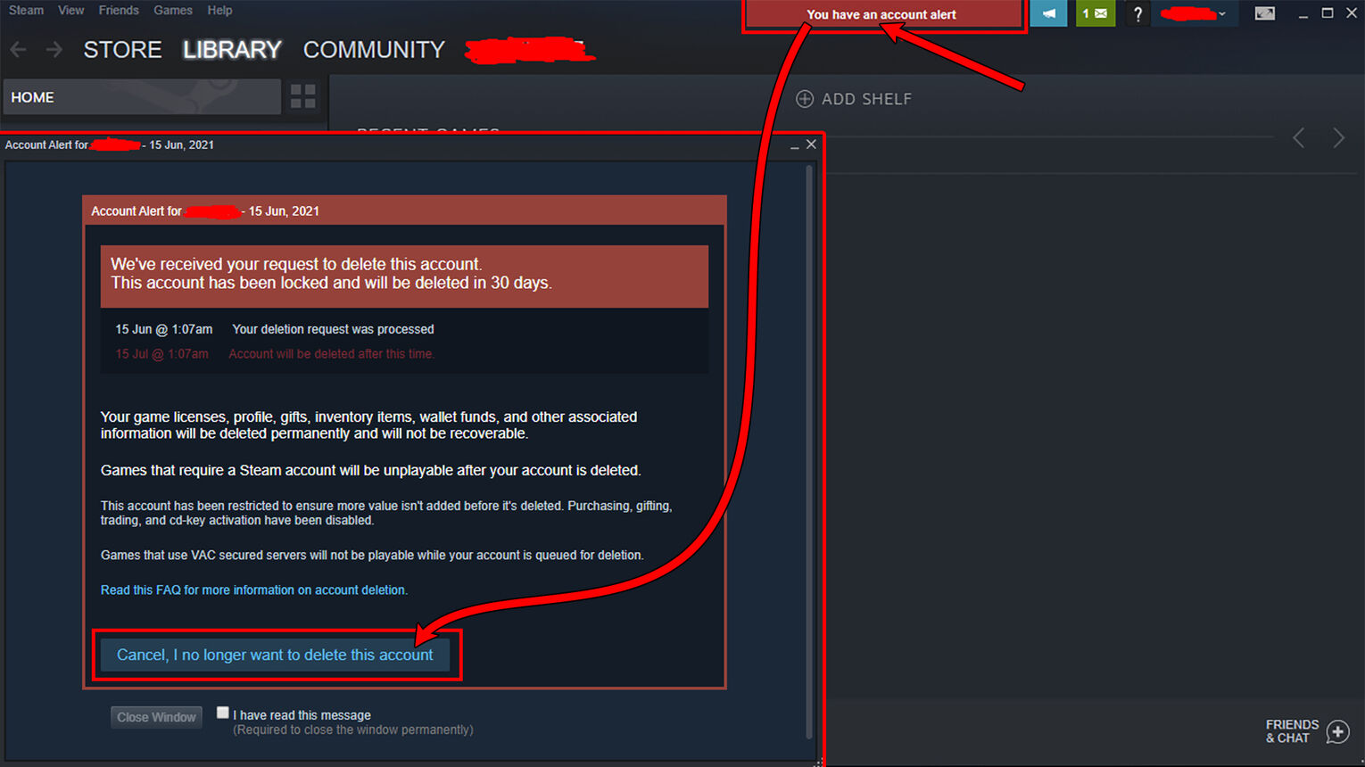 Steam How to Cancel Account Deletion