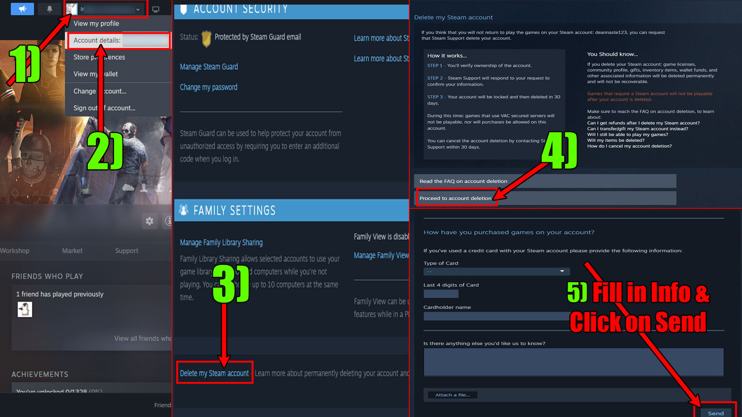 Steam How to Delete Account