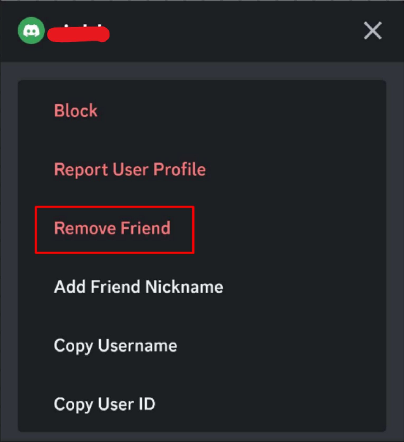 Remove Friend On Discord Mobile