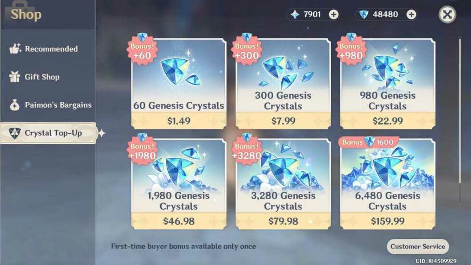 Genesis Crystals Prices