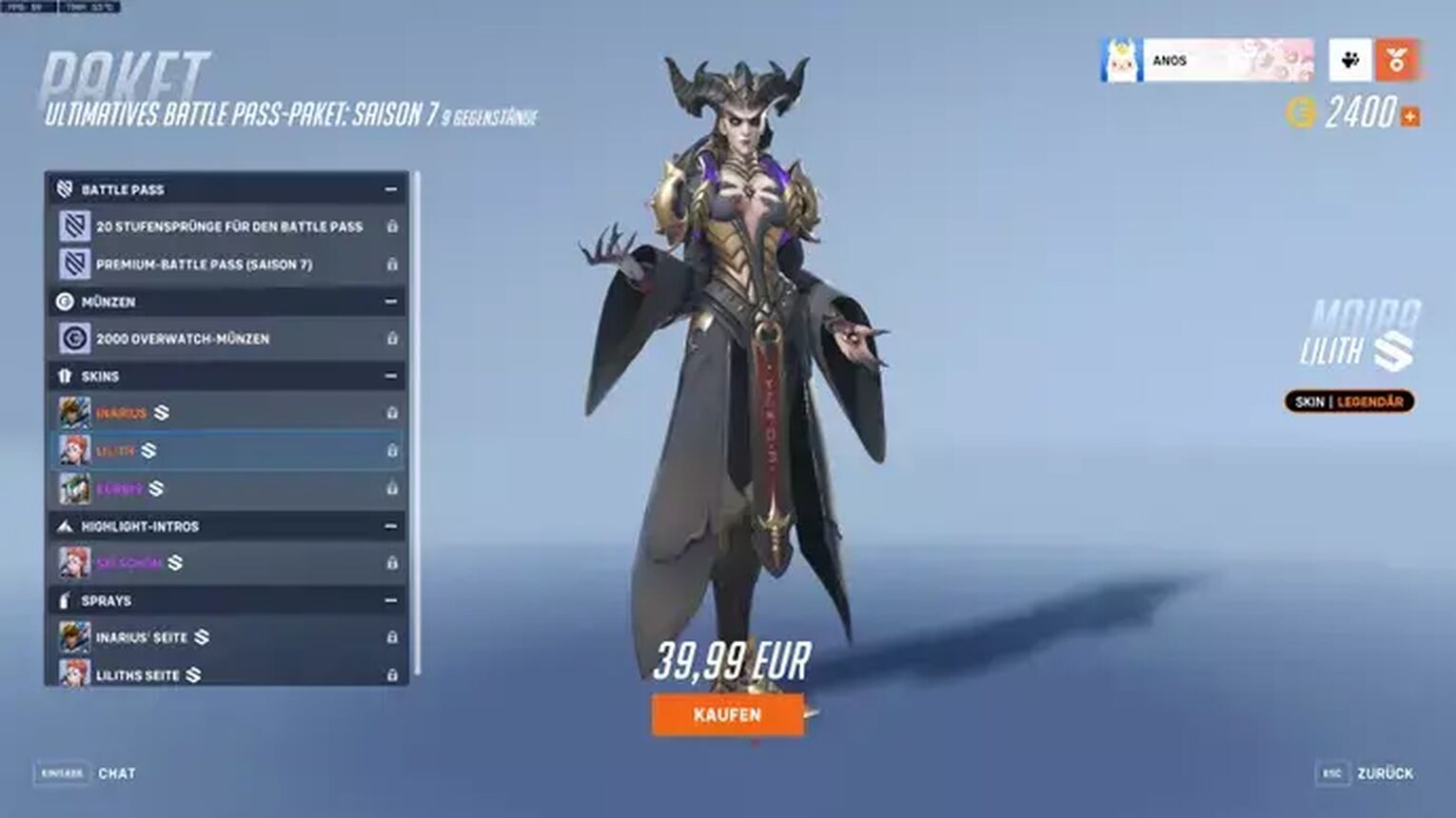 Best Moira Hot Skin in Overwatch 2 - Lilith