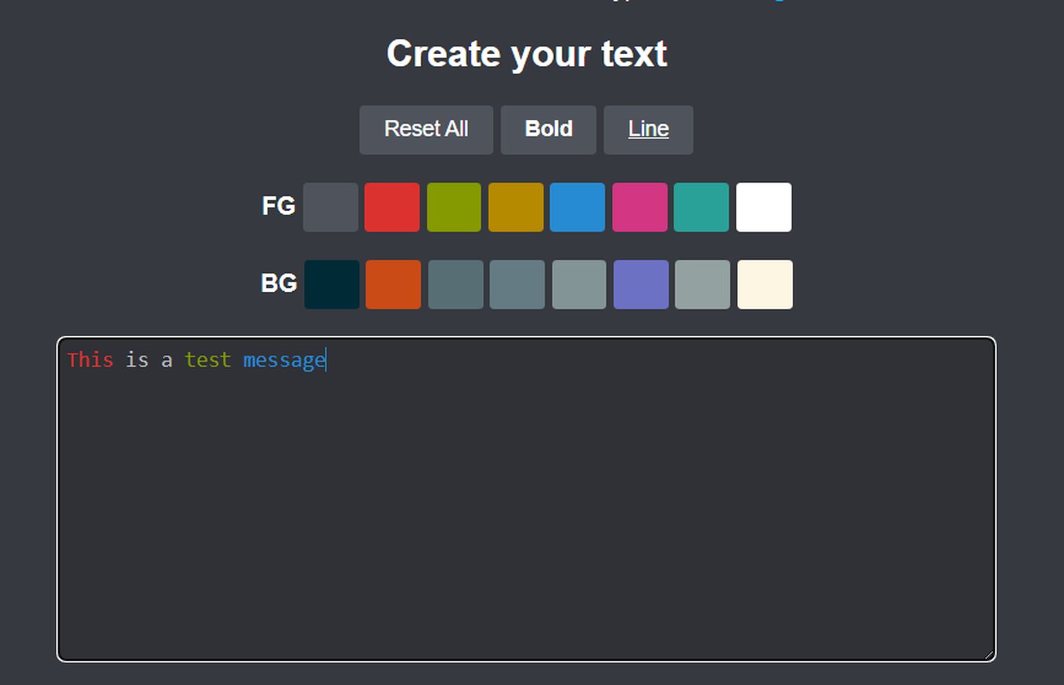 Rebane’s Discord Colored Text Generator