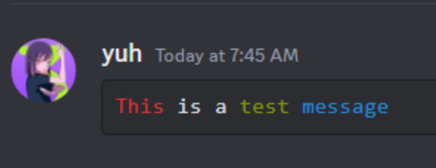 paste the message on Discord