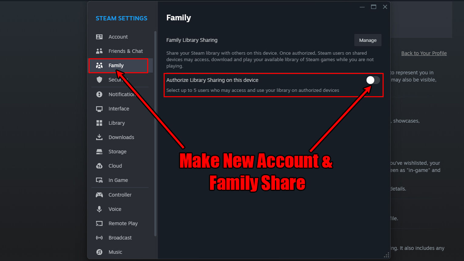 Steam Hide Games From Friends Make New Account Family Share