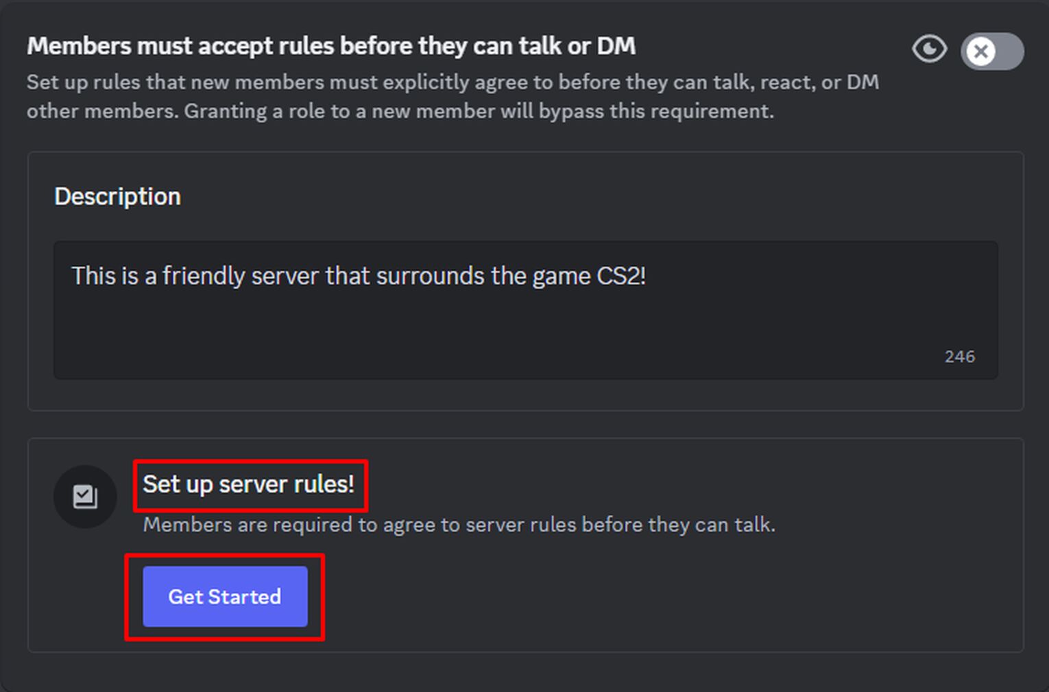 Set Up The Server Rules 2