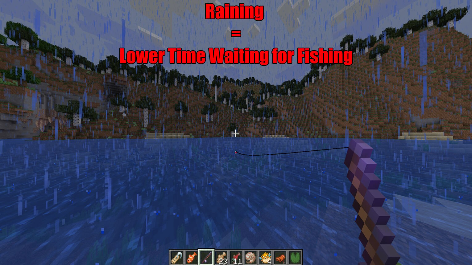 Minecraft Fishing While Raining