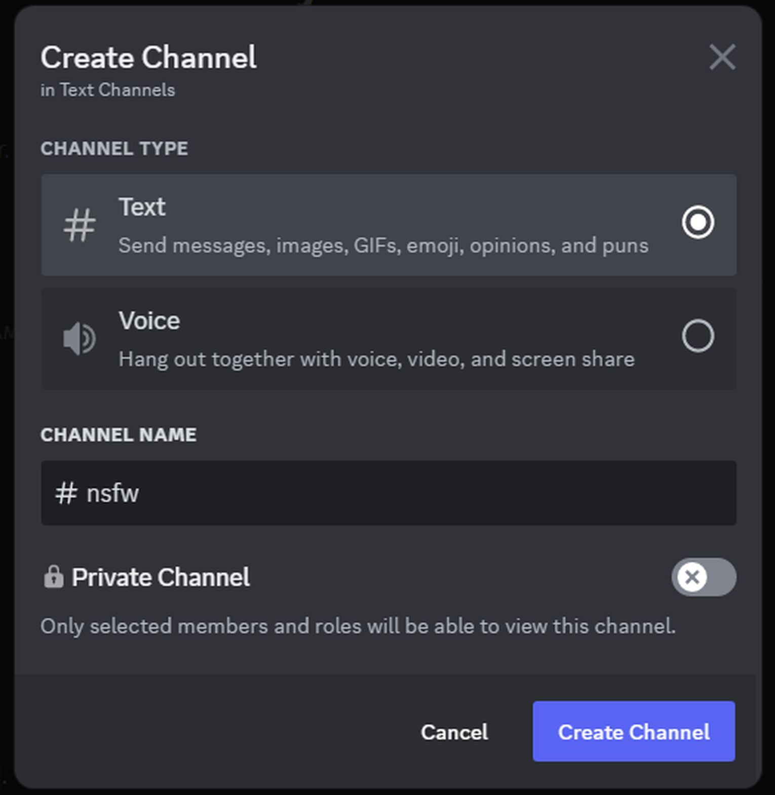 Create A Text Channel, Which Will Be Your NSFW Channel