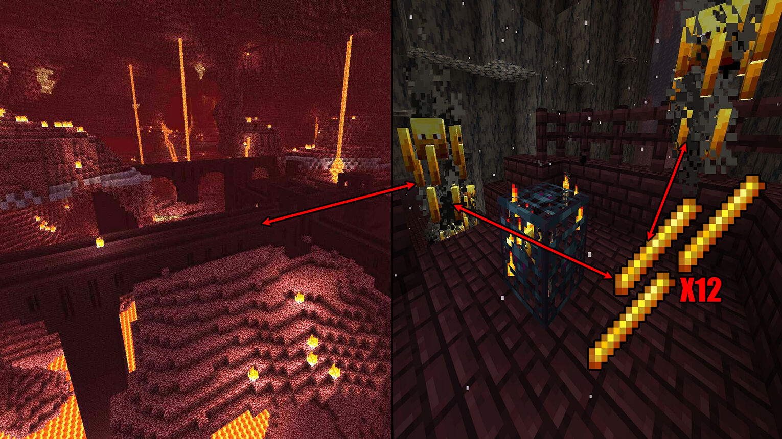 Minecraft Speedrun Nether Fortress Blazes