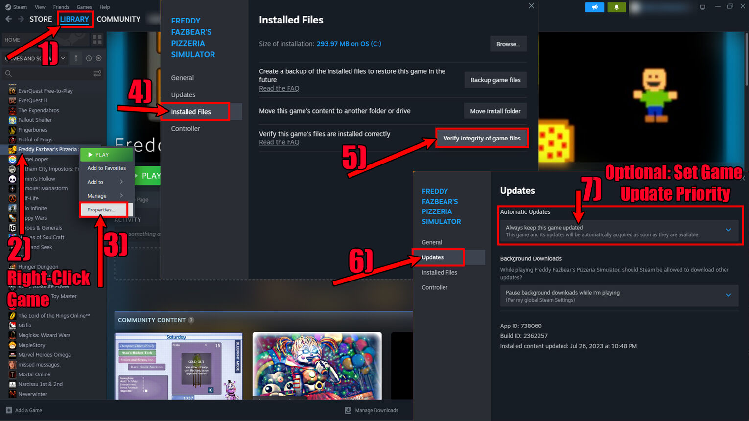Steam How to Update Library Games Verify Integrity of Files