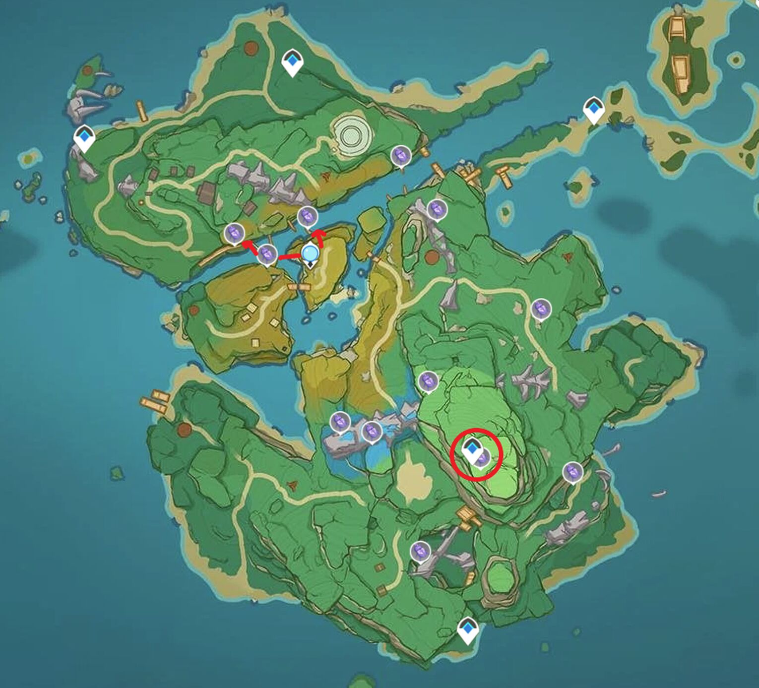 Fast and Easy Route for Farming Onikabuto on Yashiori Island's Serpent Skeleton and Higi Village