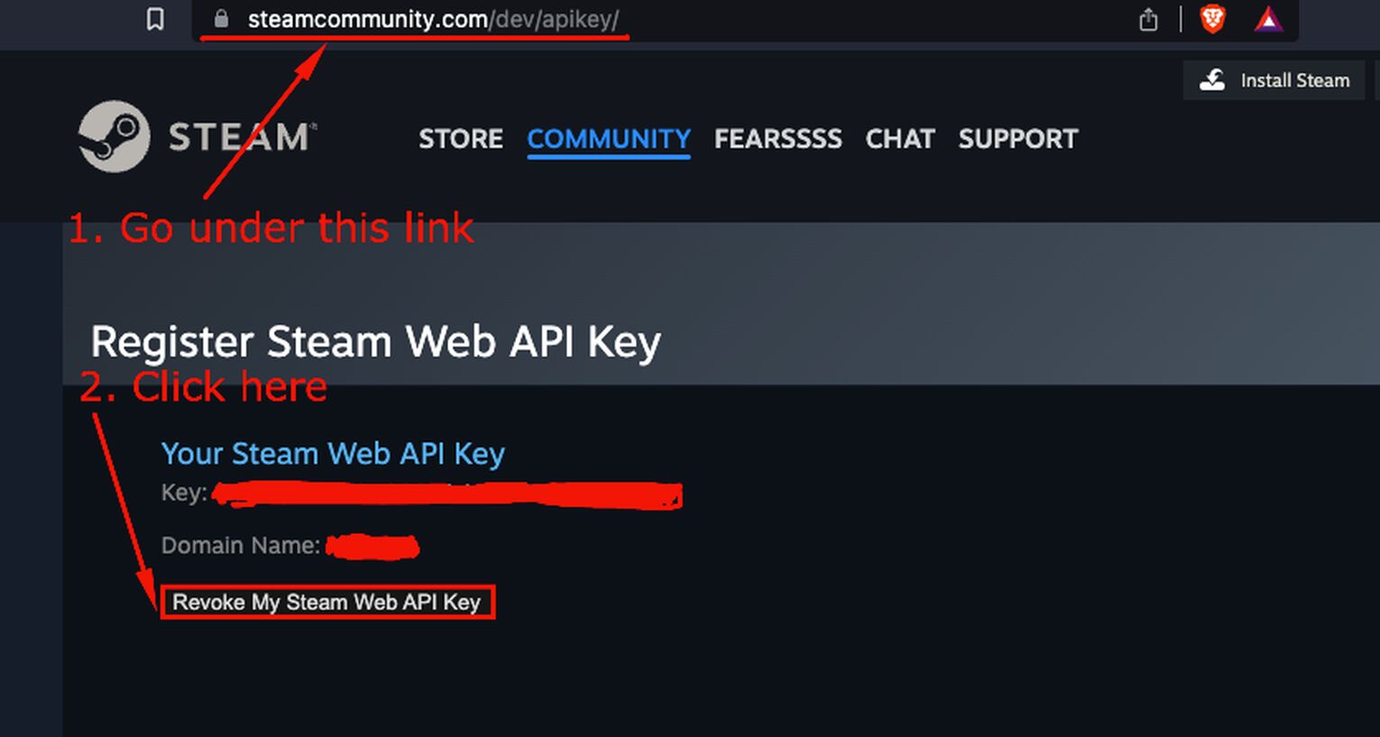 Steam API Key How To Delete