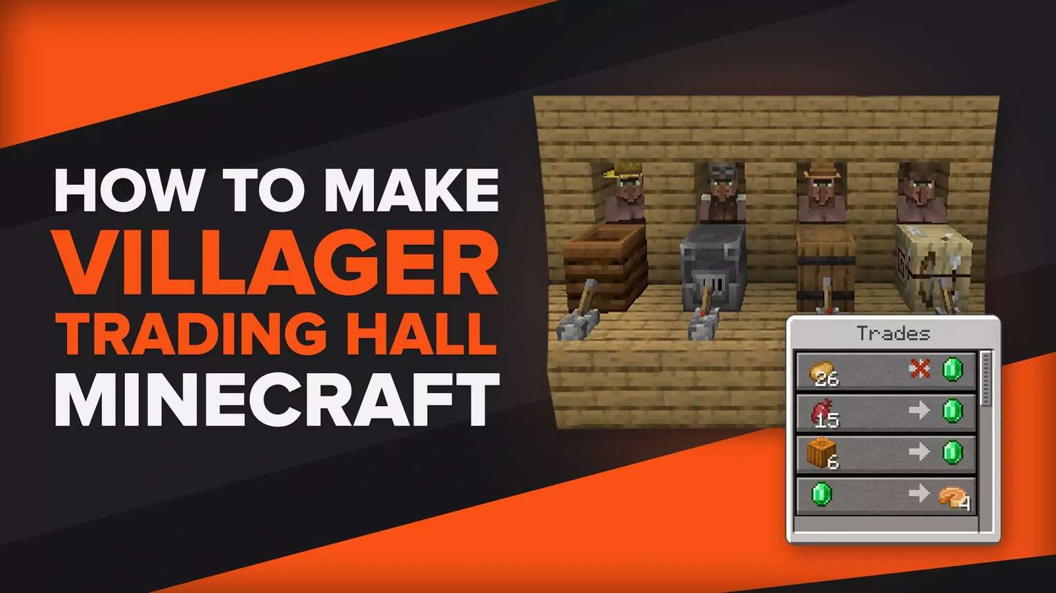 How to Make an Easy Villager Trading Hall in Minecraft