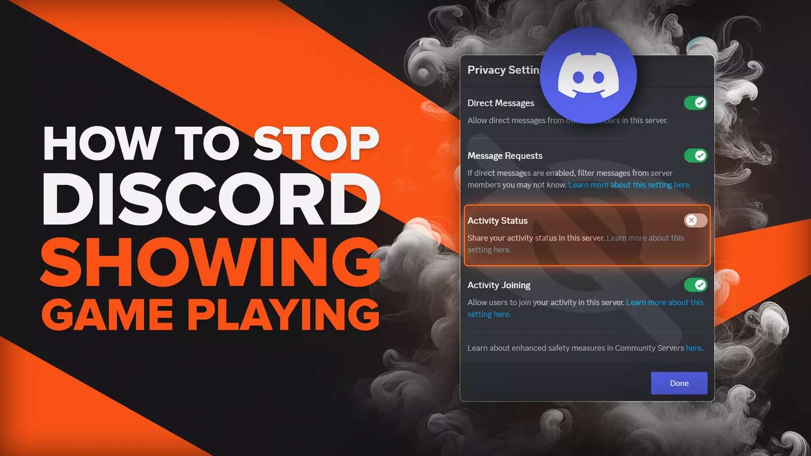How To Stop Discord From Showing What Games You Are Playing