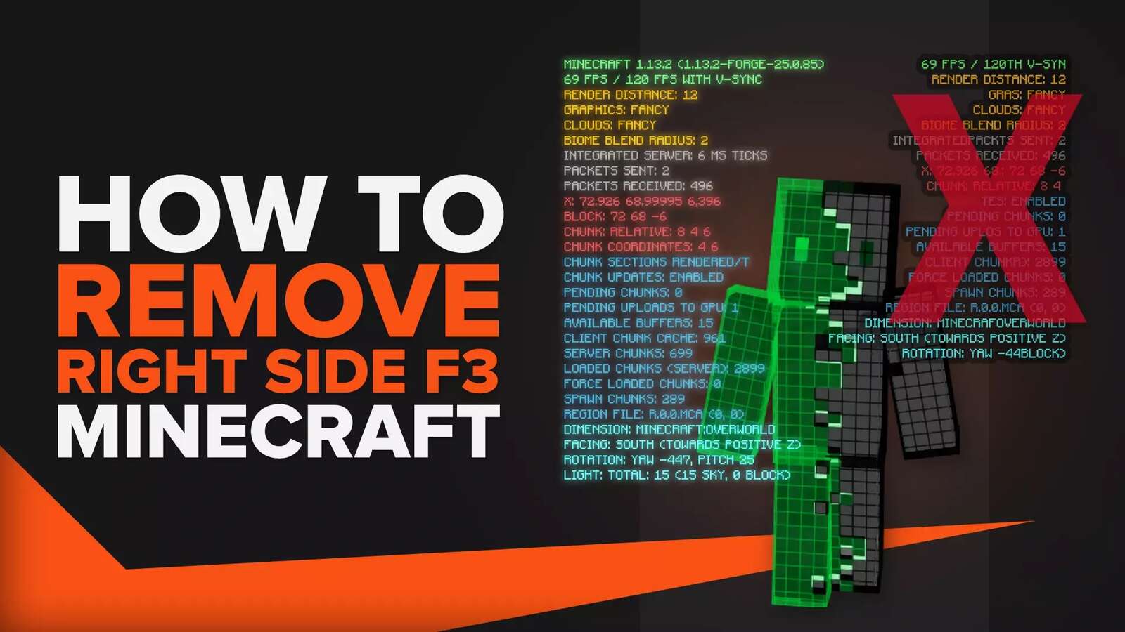How to Quickly Remove the Right Side of the F3 in Minecraft