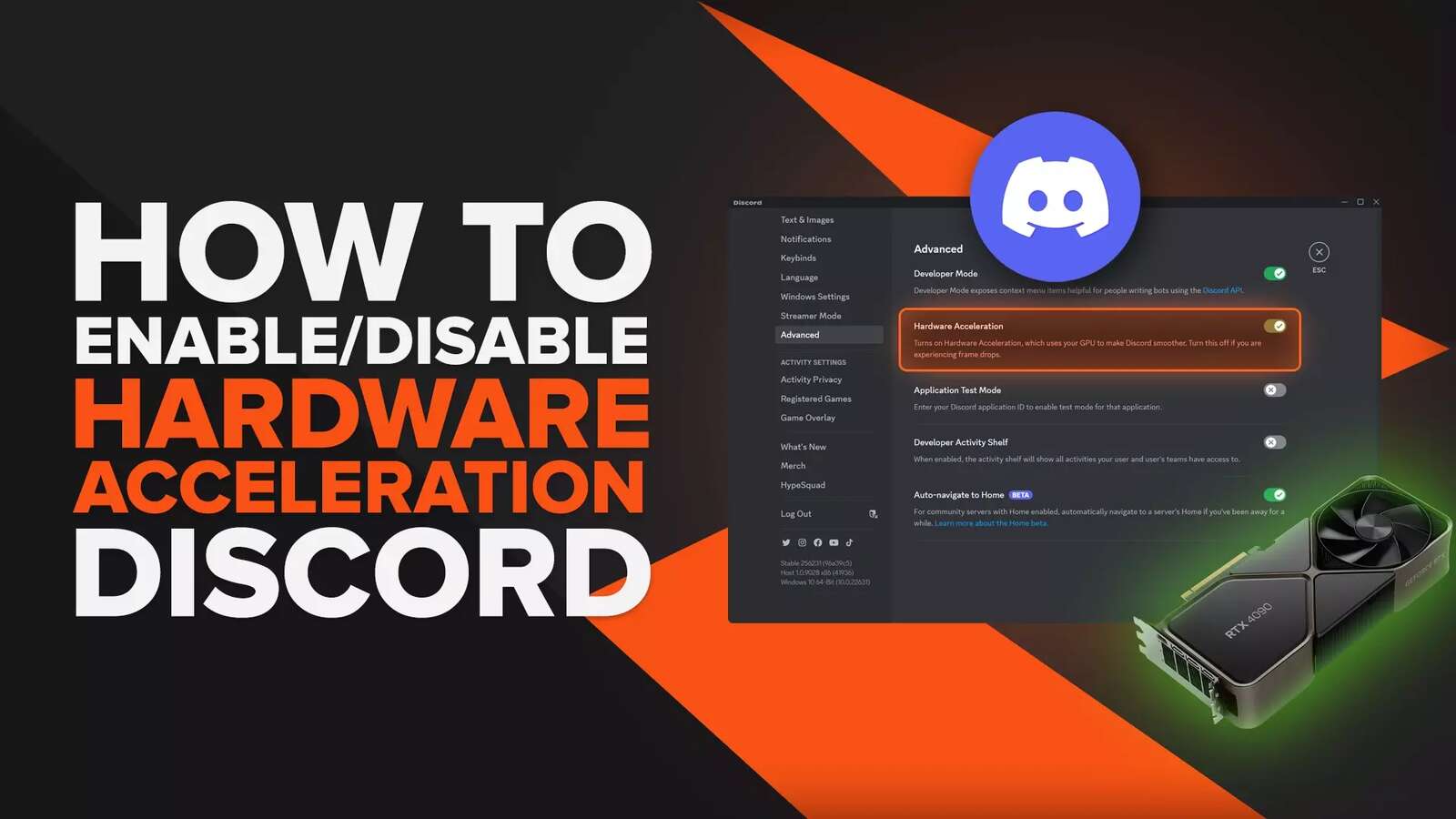 How To Enable & Disable Hardware Acceleration On Discord