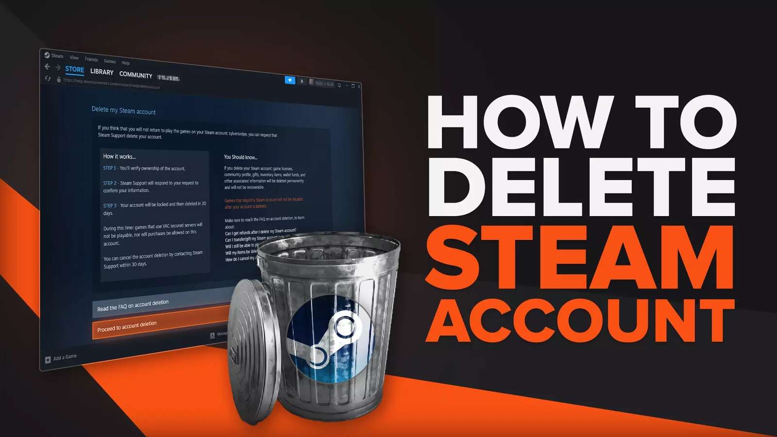 How to Completely Delete a Steam Account