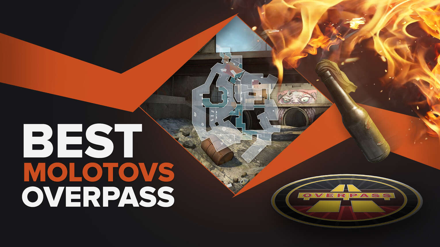 CS2 (CSGO) Best Molotovs on Overpass