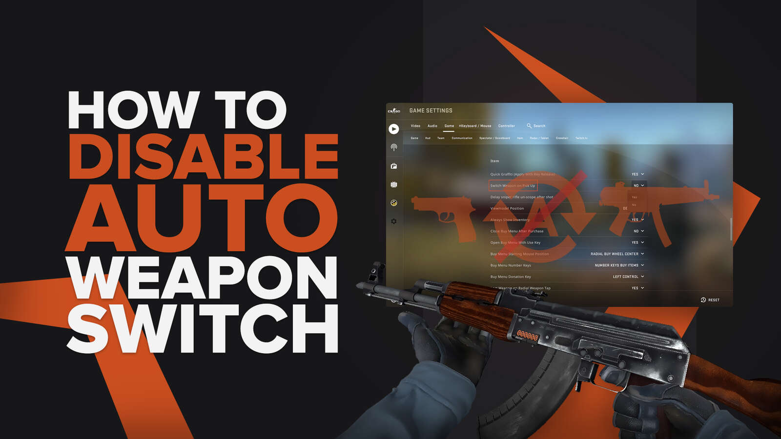 How To Disable Auto Weapon Switch in CS2 (CSGO)?
