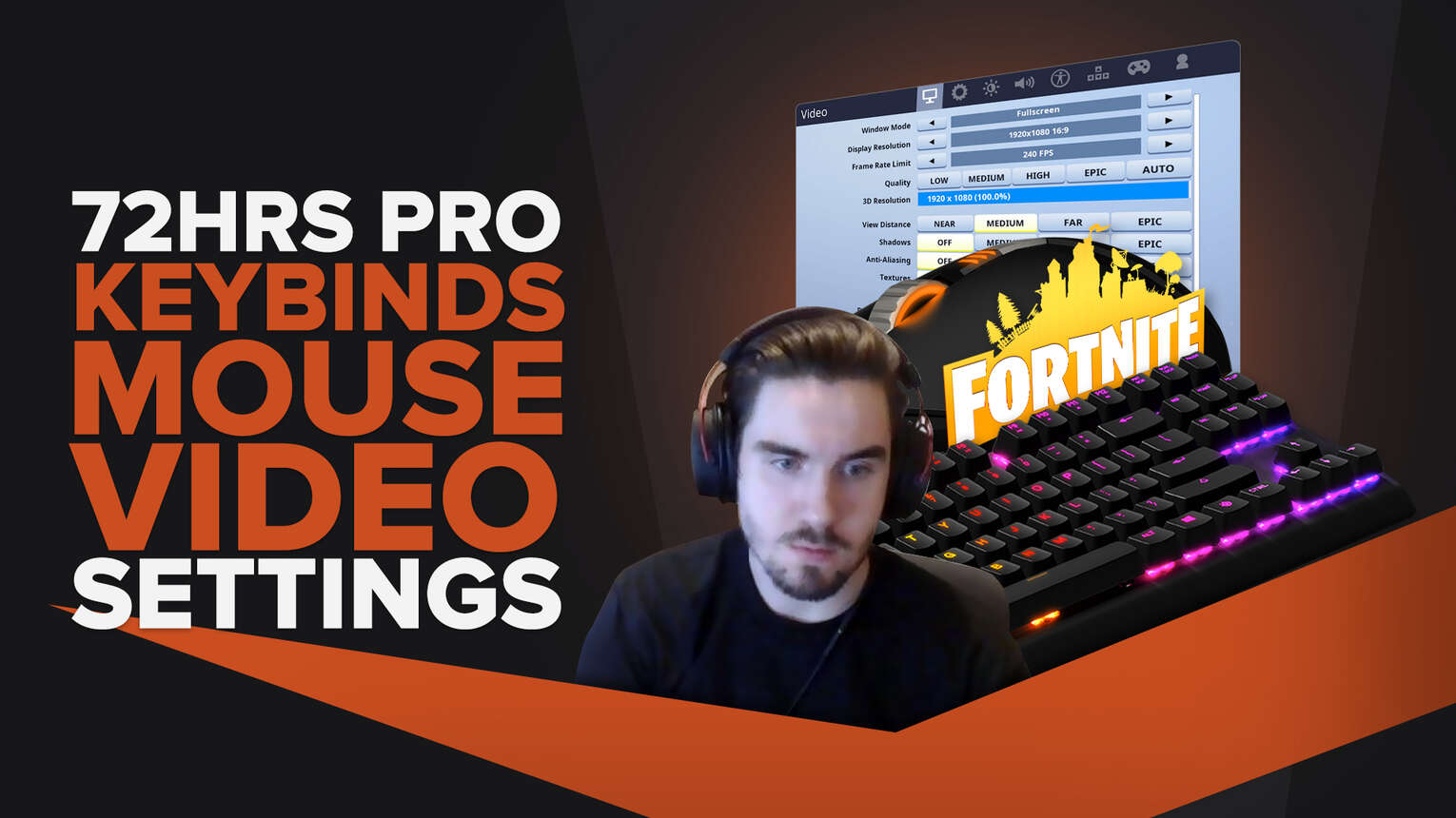 Pro Player 72hrs Fortnite Keybinds Mouse Settings and Video Settings