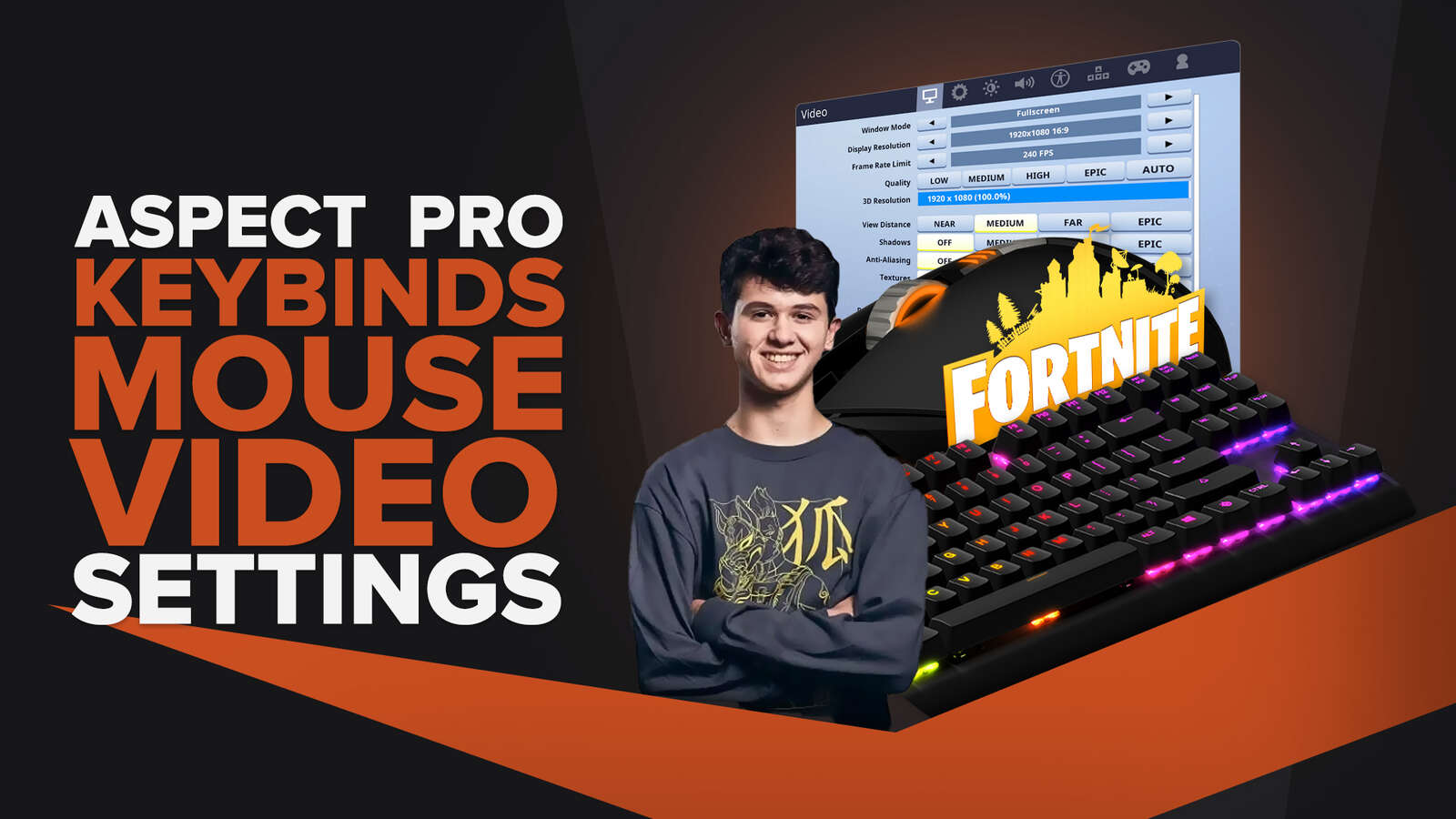 Aspect | Keybinds, Mouse, Video Pro Fortnite Settings