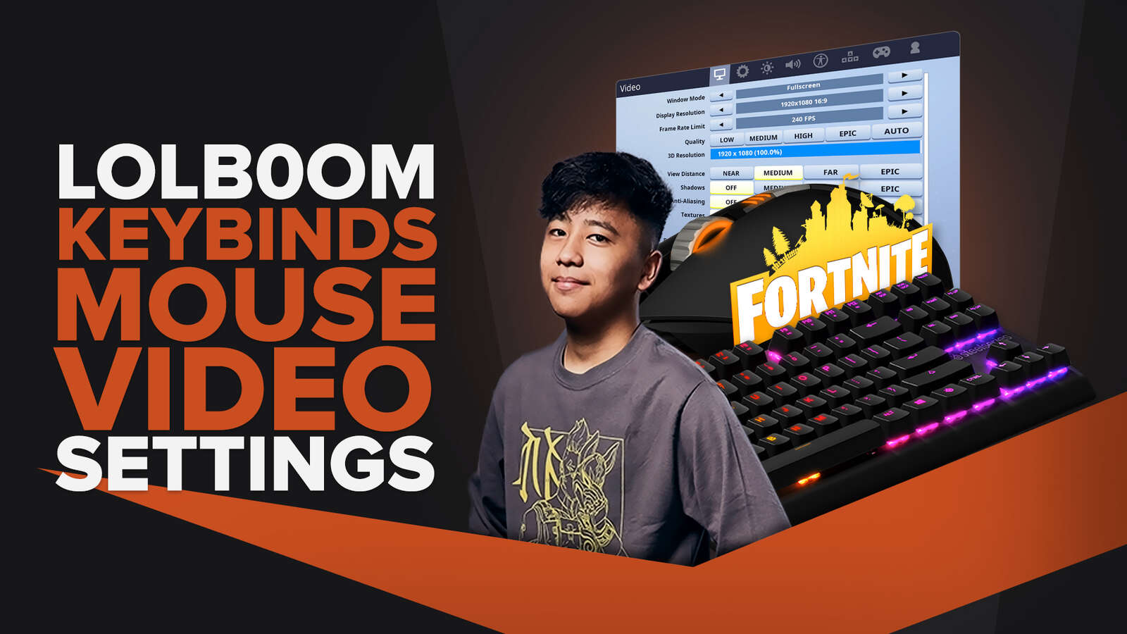 Lolboom's | Keybinds, Mouse, Video Pro Fornite Settings