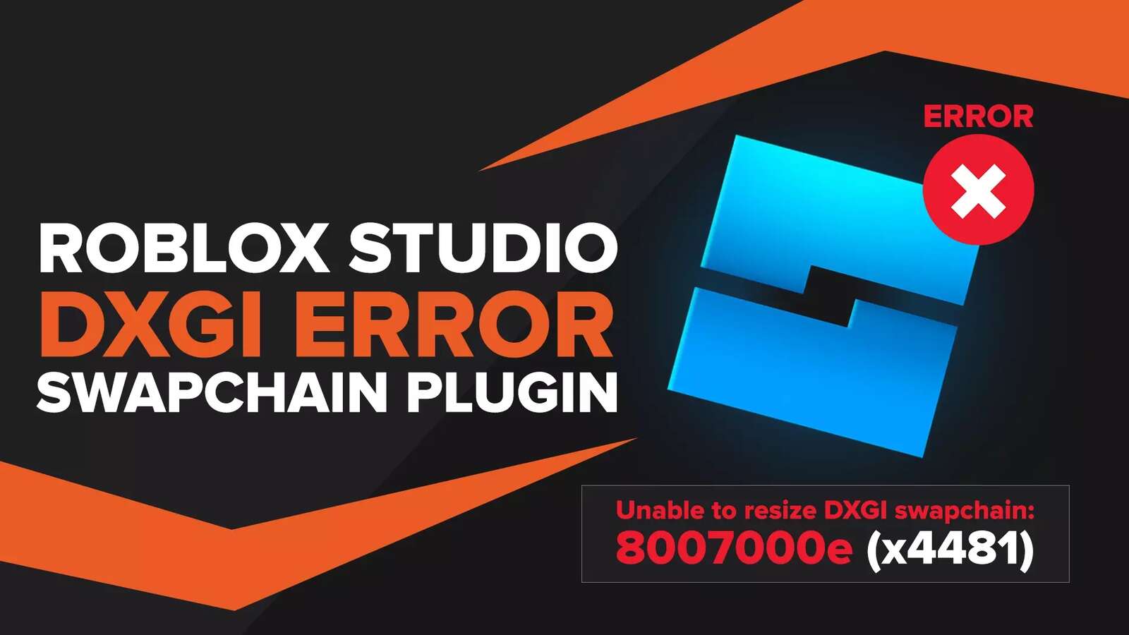 How to Fix Roblox Studio Errors Unable To Create DXGI Swapchain Plugin