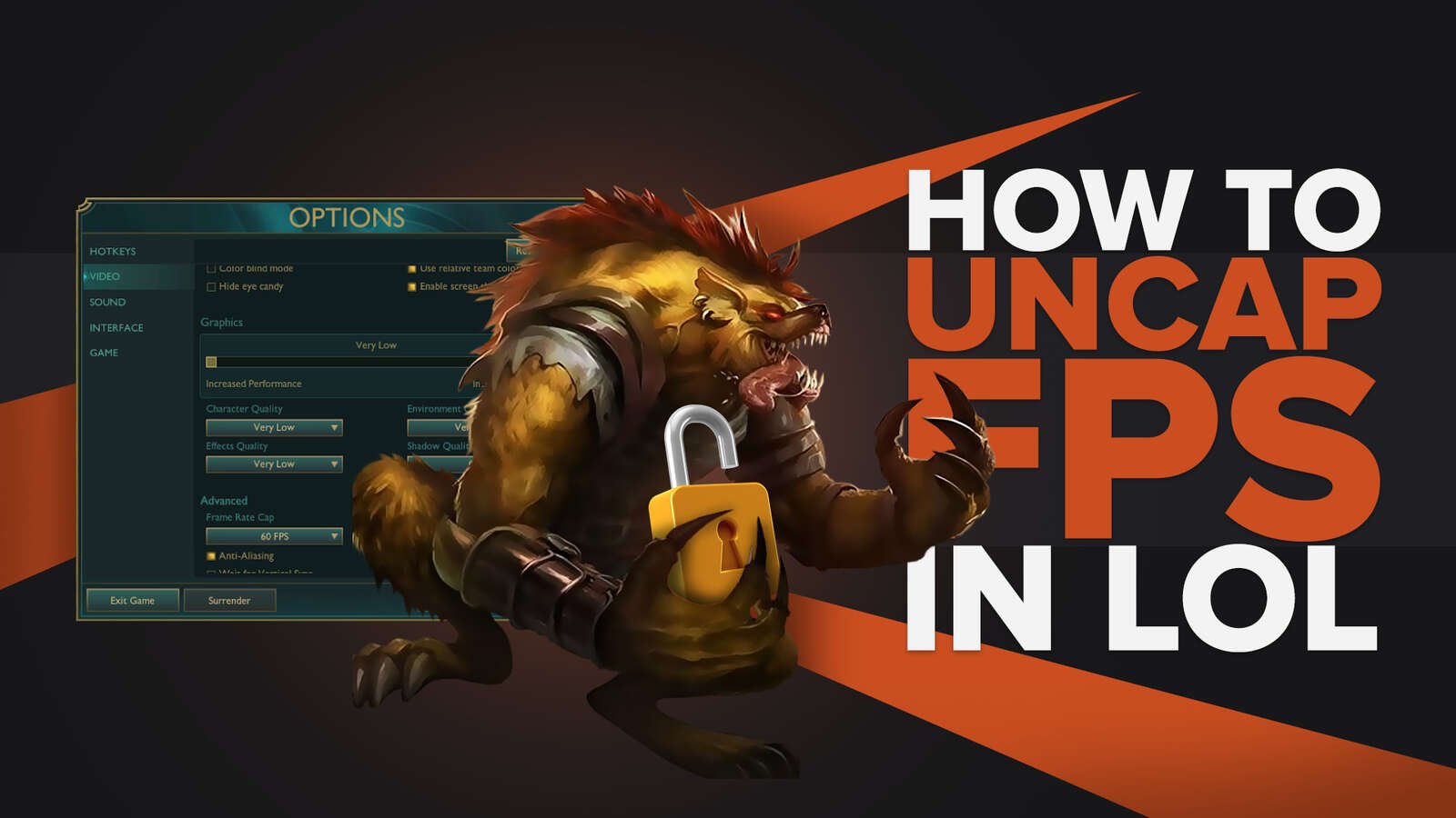 How to uncap your fps in League of Legends