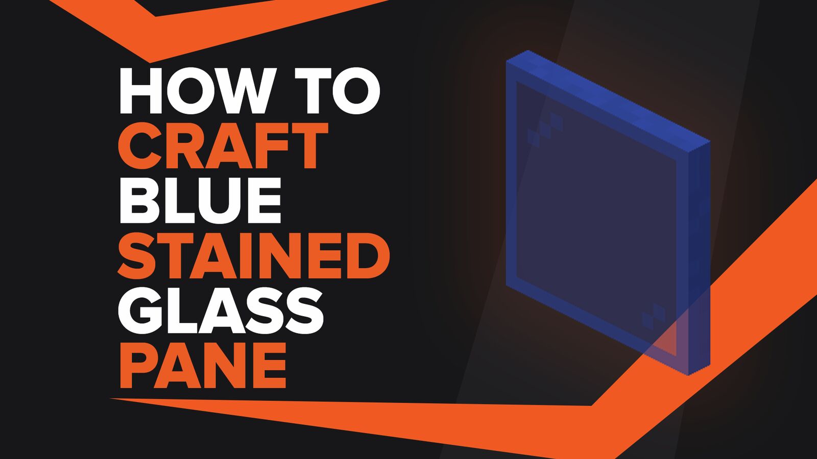 How To Make Blue Stained Glass Pane In Minecraft