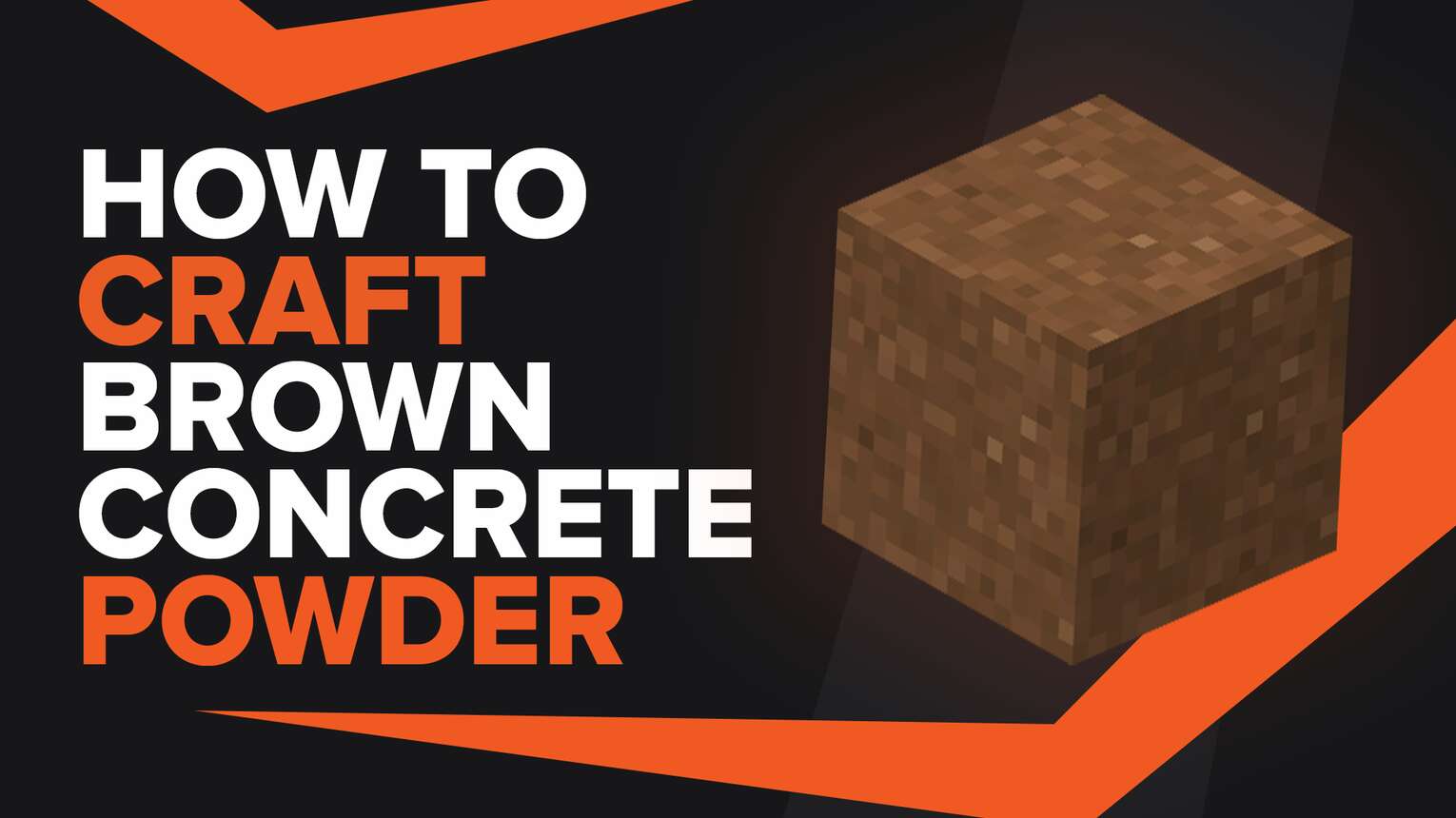 How To Make Brown Concrete Powder In Minecraft