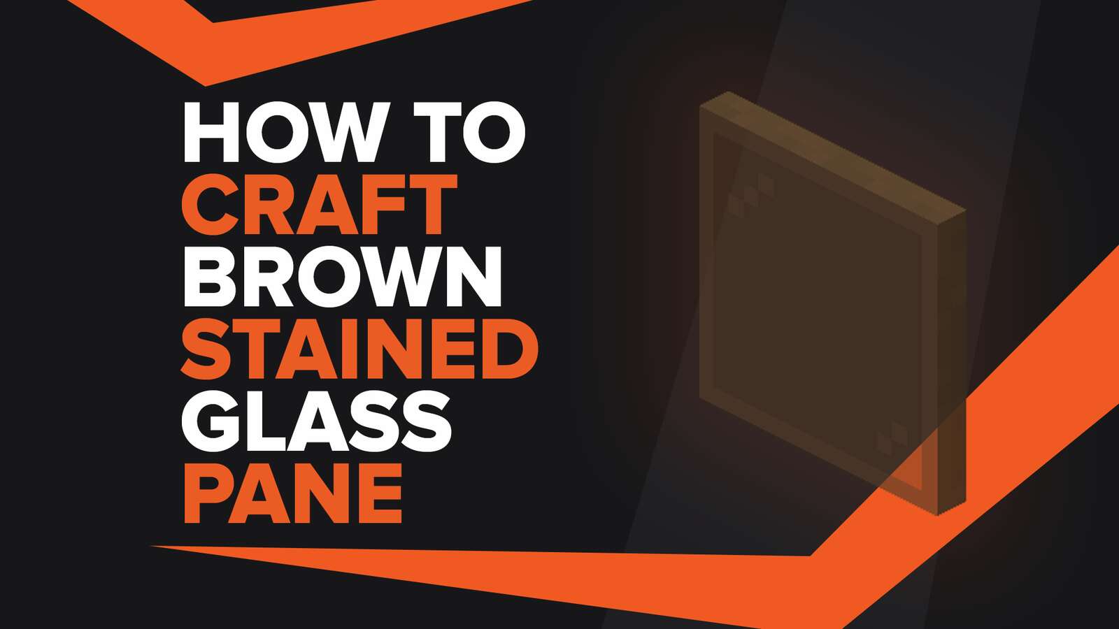 How To Make Brown Stained Glass Pane In Minecraft