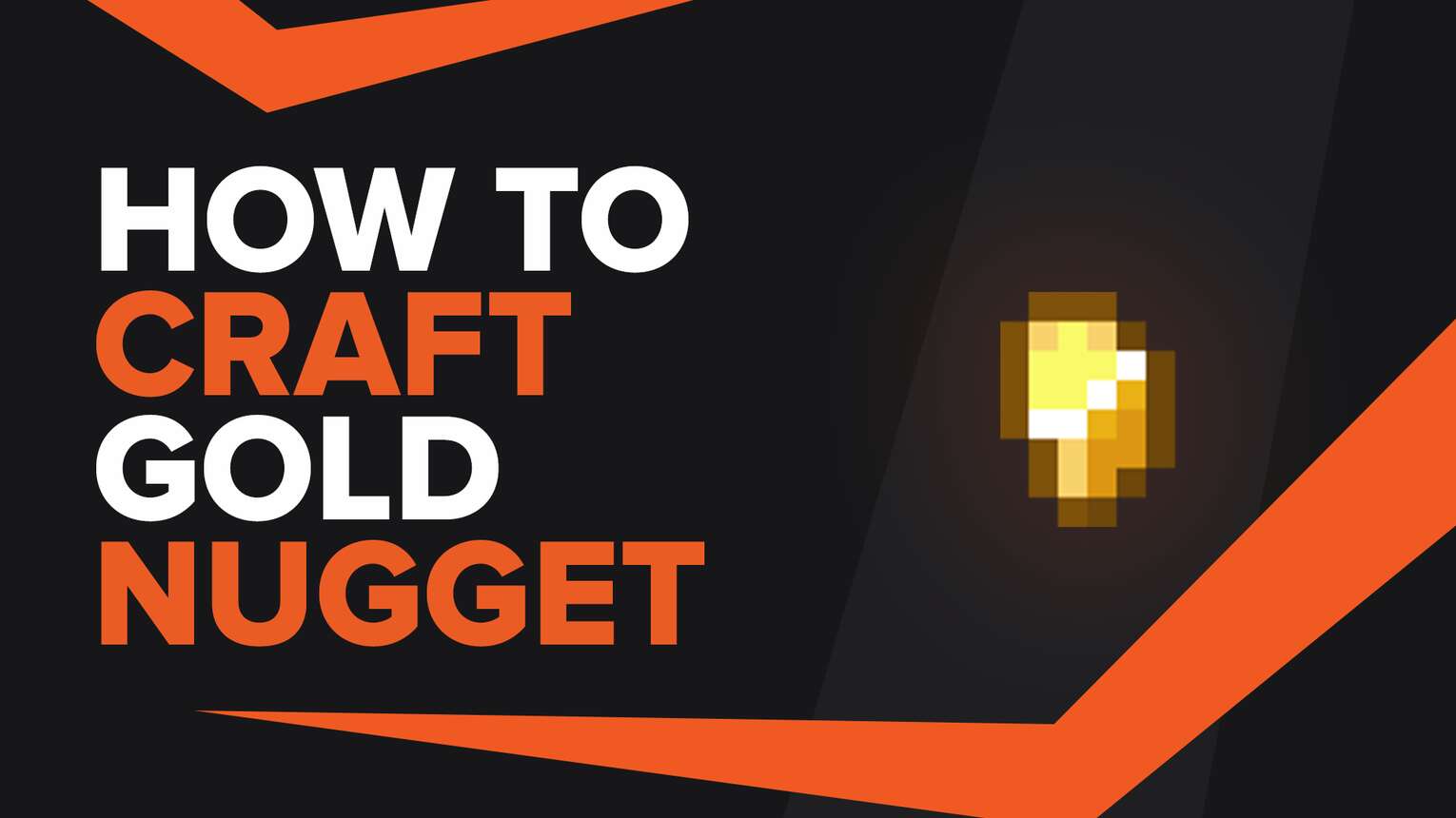 How To Make Gold Nugget In Minecraft